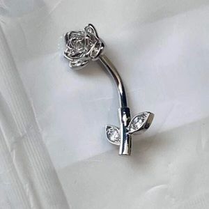 14g Silver Flower Shaped Belly Ring- NWT